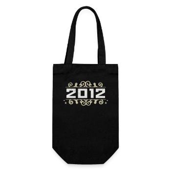 Millésime 2012 Rétro Anniversaire 2012 Millésime 2012 - Sac à bouteille - noir - Devant