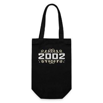 Millésime 2002 Rétro Anniversaire 2002 Millésime 2002 - Sac à bouteille - noir - Devant