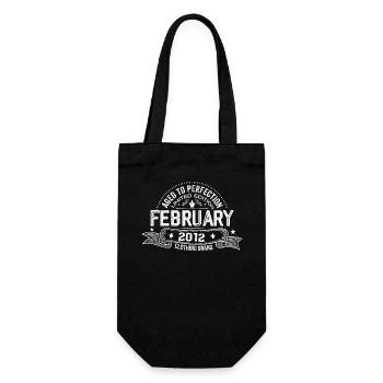 February 2012 - February 2012 Birthday 2012 Retro - Gift Bag for Bottles - black - Front