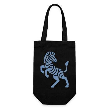Zebra Silhouette Kunststück Minimal Design - Geschenkbeutel für Flaschen - Schwarz - Vorne