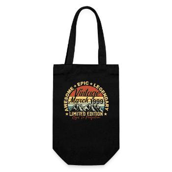Mars 1999 Anniversaire, Cadeau d’anniversaire Mars 1999 - Sac à bouteille - noir - Devant