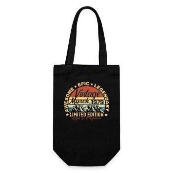 Mars 1979 Anniversaire, Cadeau d’anniversaire Mars 1979 - Sac à bouteille - noir - Devant