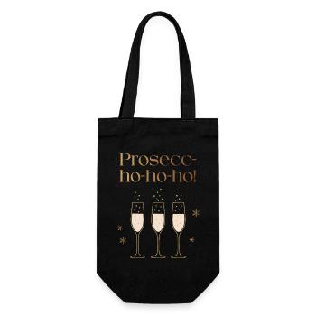 Prosecc-hohoho, funny Christmas shirt for women - Gift Bag for Bottles - black - Front