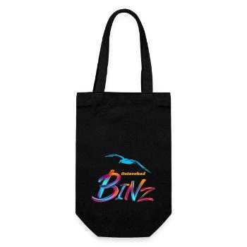 Binz-Ostseebad-Möwe - Geschenkbeutel für Flaschen - Schwarz - Vorne