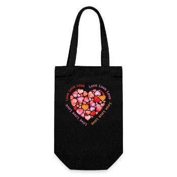 Love is everything - Gift Bag for Bottles - black - Front
