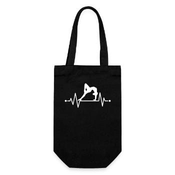 Gymnaste Heartbeat Line cadeau dames filles - Sac à bouteille - noir - Devant