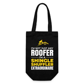 Roofer Roofing Roof Repair Mechanic Contractor - Gift Bag for Bottles - black - Front