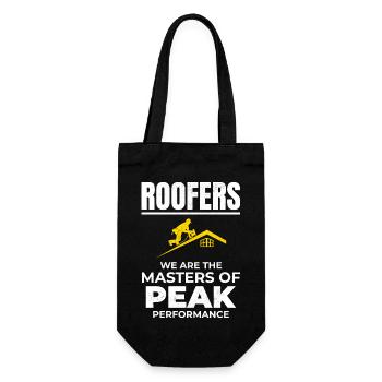 Roofer Roofing Roof Repair Mechanic Contractor - Gift Bag for Bottles - black - Front