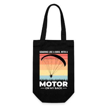 Motorschirmpilot Motorschirm Motorschirm - Geschenkbeutel für Flaschen - Schwarz - Vorne