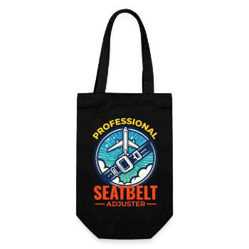 Flugbegleiter Flugbegleiter Flugbegleiterin Flugbegleiterin - Geschenkbeutel für Flaschen - Schwarz - Vorne