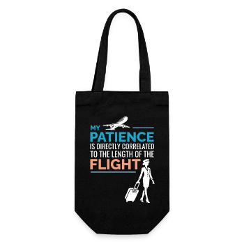 Flugbegleiter Flugbegleiter Flugbegleiterin Flugbegleiterin - Geschenkbeutel für Flaschen - Schwarz - Vorne