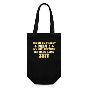 Je suis à la retraite, je n’ai pas de don de temps - Sac à bouteille - noir - Devant