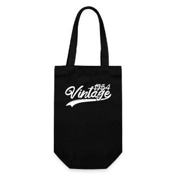Vintage 1954 Birthday Gift 1954 - Gift Bag for Bottles - black - Front