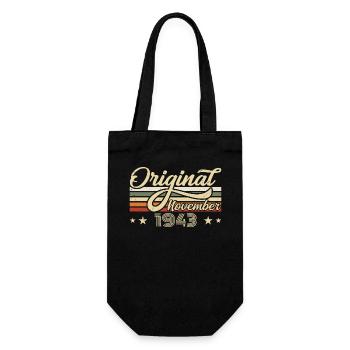 November 1943 Birthday Gift November 1943 - Gift Bag for Bottles - black - Front