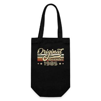 November 1985 Geburtstagsgeschenk November 1985 - Geschenkbeutel für Flaschen - Schwarz - Vorne