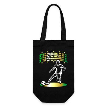 Fußball Fußballspieler Fußballer Geschenk - Geschenkbeutel für Flaschen - Schwarz - Vorne