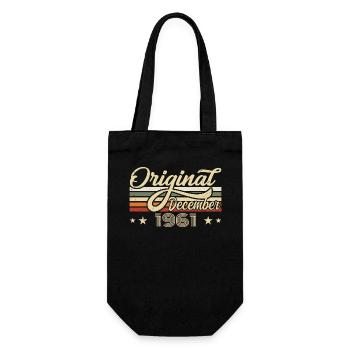 December 1961 - Birthday present December 1961 - Gift Bag for Bottles - black - Front