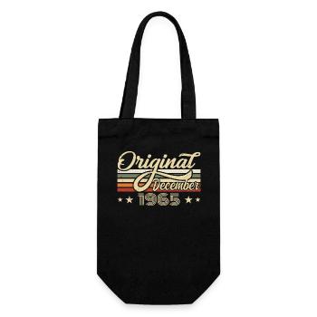 December 1965 - Birthday Gift December 1965 - Gift Bag for Bottles - black - Front