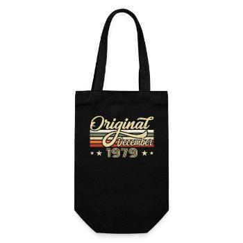 December 1979 - Birthday present December 1979 - Gift Bag for Bottles - black - Front