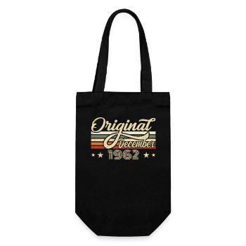 December 1962 - Birthday present December 1962 - Gift Bag for Bottles - black - Front