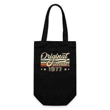 December 1977 - Birthday present December 1977 - Gift Bag for Bottles - black - Front