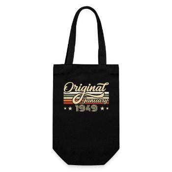 Anniversaire Janvier 1949 Janvier Né en janvier - Sac à bouteille - noir - Devant