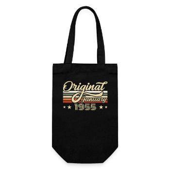 Anniversaire Janvier 1955 Janvier Né en Janvier - Sac à bouteille - noir - Devant