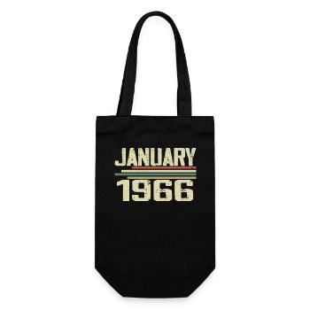 January 1966 - Birthday Gift January 1966 - Gift Bag for Bottles - black - Front