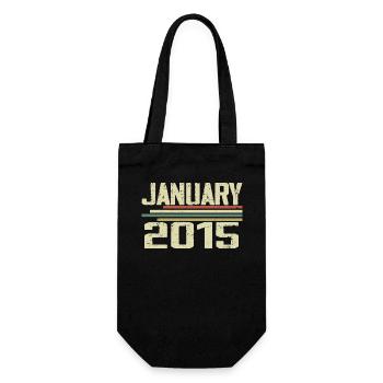 January 2015 - Birthday Gift January 2015 - Gift Bag for Bottles - black - Front