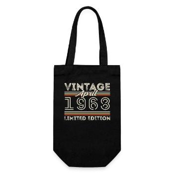 Avril 1968, Né en avril 1968 - 57e anniversaire - Sac à bouteille - noir - Devant