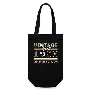 Avril 1996, Né en avril 1996 - 29e anniversaire - Sac à bouteille - noir - Devant