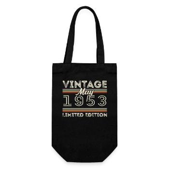 May 1953 Birthday 1953, Legendary since May 1953 - Gift Bag for Bottles - black - Front