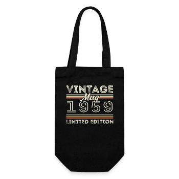 May 1959 Birthday 1959, Legendary since May 1959 - Gift Bag for Bottles - black - Front