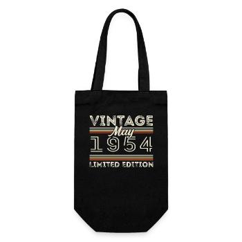 May 1954 Birthday 1954, Legendary since May 1954 - Gift Bag for Bottles - black - Front