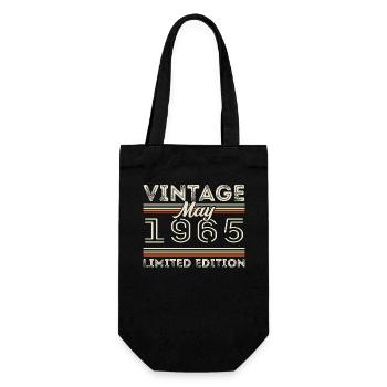 May 1965 Birthday 1965, Legendary since May 1965 - Gift Bag for Bottles - black - Front
