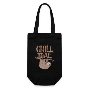 Sloth chill - Gift Bag for Bottles - black - Front