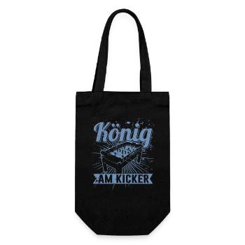 König am Kicker HerrenT-Shirt für Kicker Spieler - Geschenkbeutel für Flaschen - Schwarz - Vorne