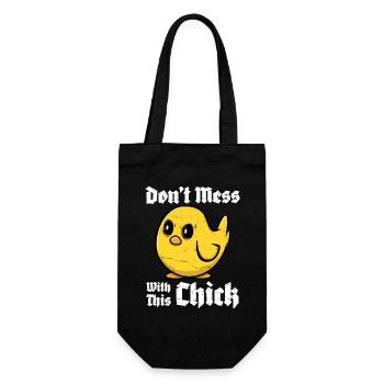 Don't mess with this Chick - Gift Bag for Bottles - black - Front