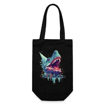 Pixel Dino Dinosaur Gamer Design - Gift Bag for Bottles - black - Front