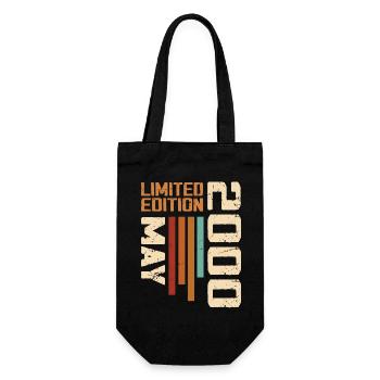 May 2000 Vintage Born In May 2000 Anniversary - Gift Bag for Bottles - black - Front