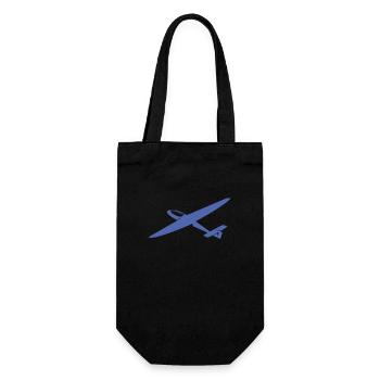 Minimalist Glider Pilot Silhouette - Gift Bag for Bottles - black - Front