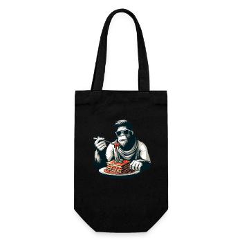 Bigfoot Sasquatch Lasagna Stylish Modern - Gift Bag for Bottles - black - Front
