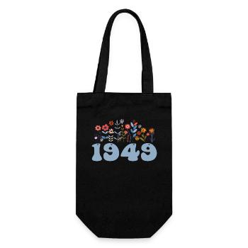 1949 Motif floral 1949 Thème floral Fleurs 1949 - Sac à bouteille - noir - Devant