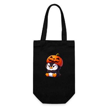 Halloween Penguin Pumpkin Witch Hat Witch Cute Cartoon - Gift Bag for Bottles - black - Front