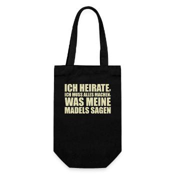 Enterrement de vie de jeune fille Mariage Enterrement de vie de garçon - Sac à bouteille - noir - Devant