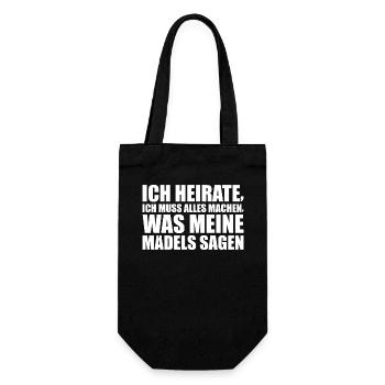 Enterrement de vie de jeune fille Mariage Enterrement de vie de garçon - Sac à bouteille - noir - Devant