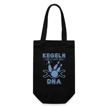Kegeln Bowling DNA Kegelclub Leidenschaft - Geschenkbeutel für Flaschen - Schwarz - Vorne