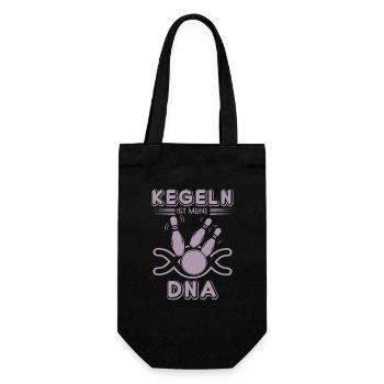 Kegeln Bowling DNA Kegelclub Leidenschaft - Geschenkbeutel für Flaschen - Schwarz - Vorne