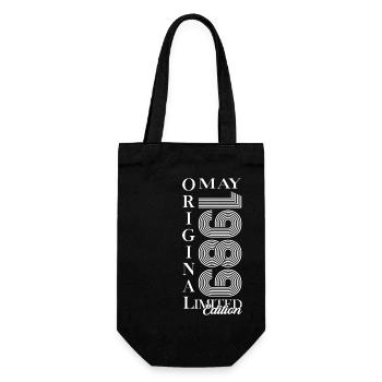 35th Birthday Husband May Vintage 1989 Vintage - Gift Bag for Bottles - black - Front