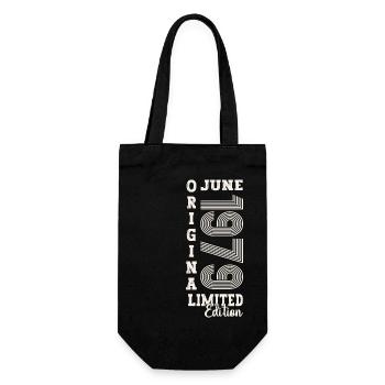 44th Birthday Man June Year 1979 Original - Gift Bag for Bottles - black - Front